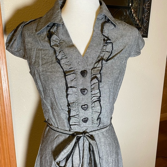 New Yellow Star by ModCloth retro grey dress! - Picture 4 of 9